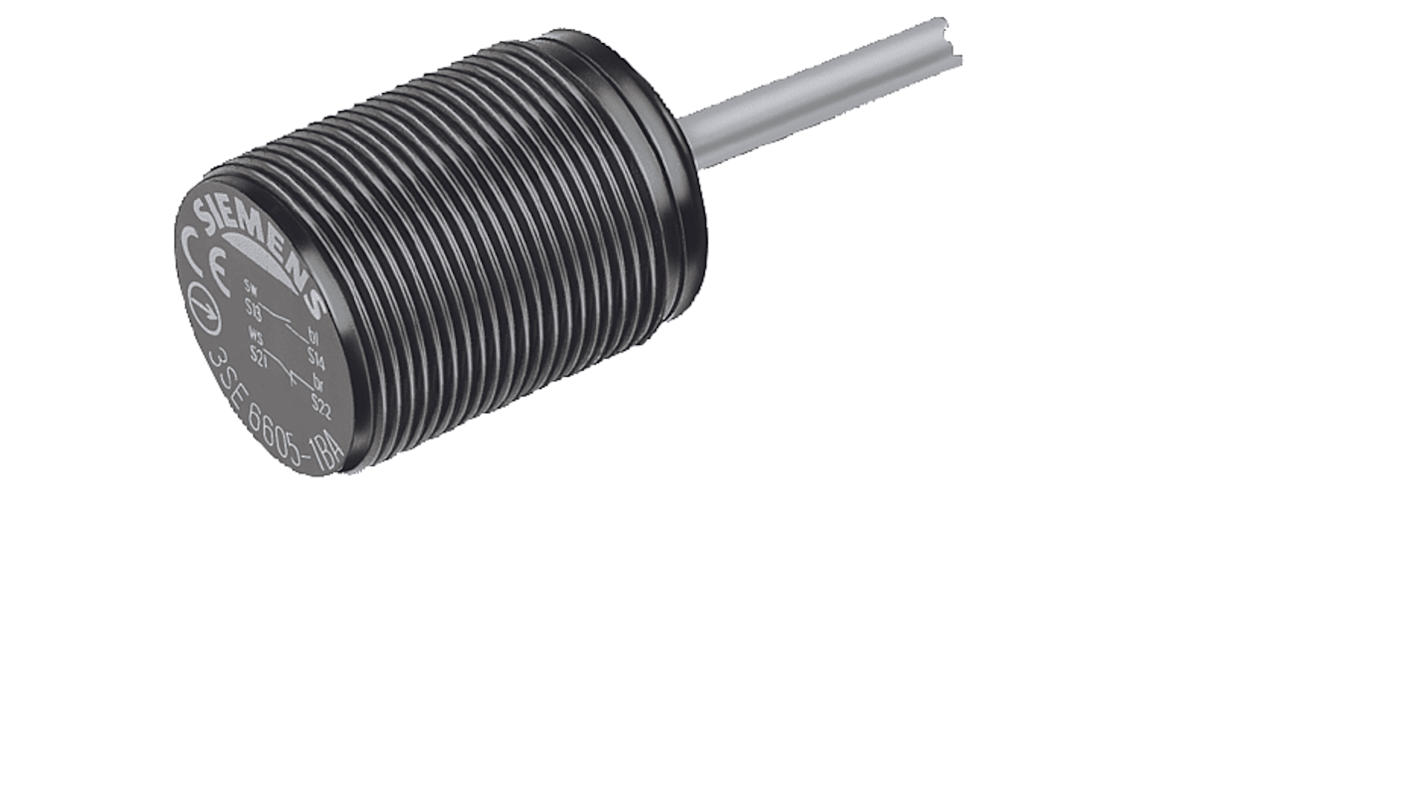 Interruttore magnetico Siemens 3SE6605-1BA02 M30 IP67 con blocco di contatti arrotondati per alta protezione. Perfetto per installazioni meccaniche.