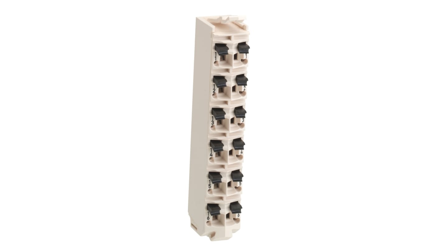 Modulo I/O analogico Schneider Electric TM5ACTB1210, morsettiera bianca con 12 terminali, compatibile con Modicon M258 e LMC058.