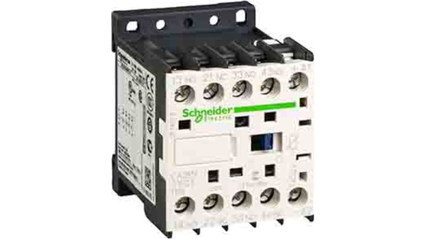 Relè di controllo Schneider Electric CA3KN31FD3, 3NO + 1NC, montaggio su guida DIN, tensione 110 Vdc, carico FLC 110 A.