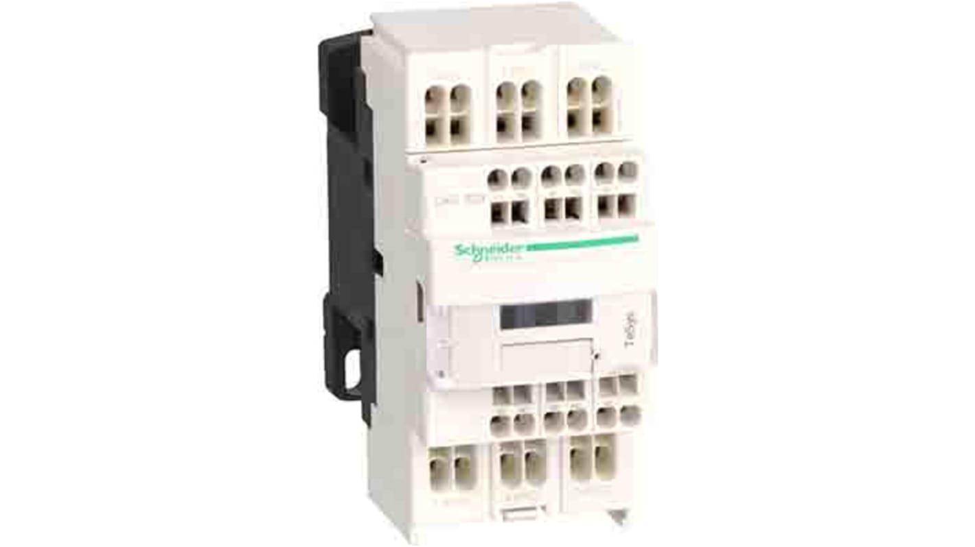 Relè di controllo Schneider Electric CA4KN40FW3, 4NO, carico FLC 110 A, montaggio su guida DIN, tensione 110 Vdc.