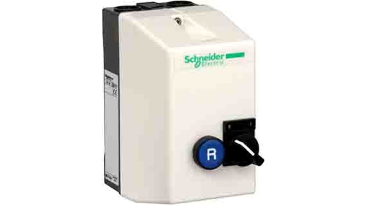 Starter DOL manuale Schneider Electric LE1D12F7 per motori, 7.5 kW, 110 V AC, 12 A, IP65, serie TeSys.