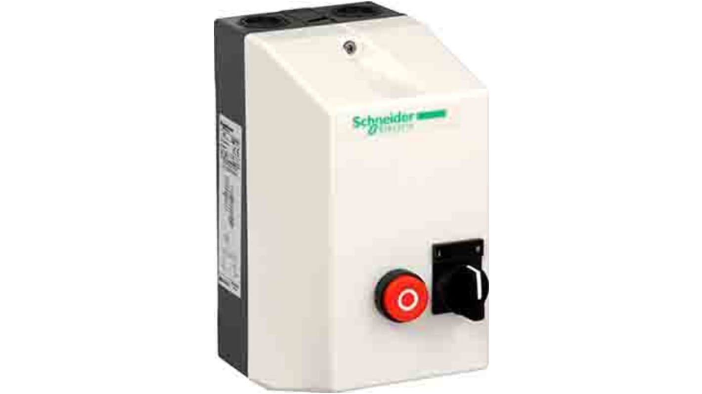 Starter DOL manuale Schneider Electric LE2D12V7 per motori, 7.5 kW, 400 V, 12 A, grado di protezione IP65.