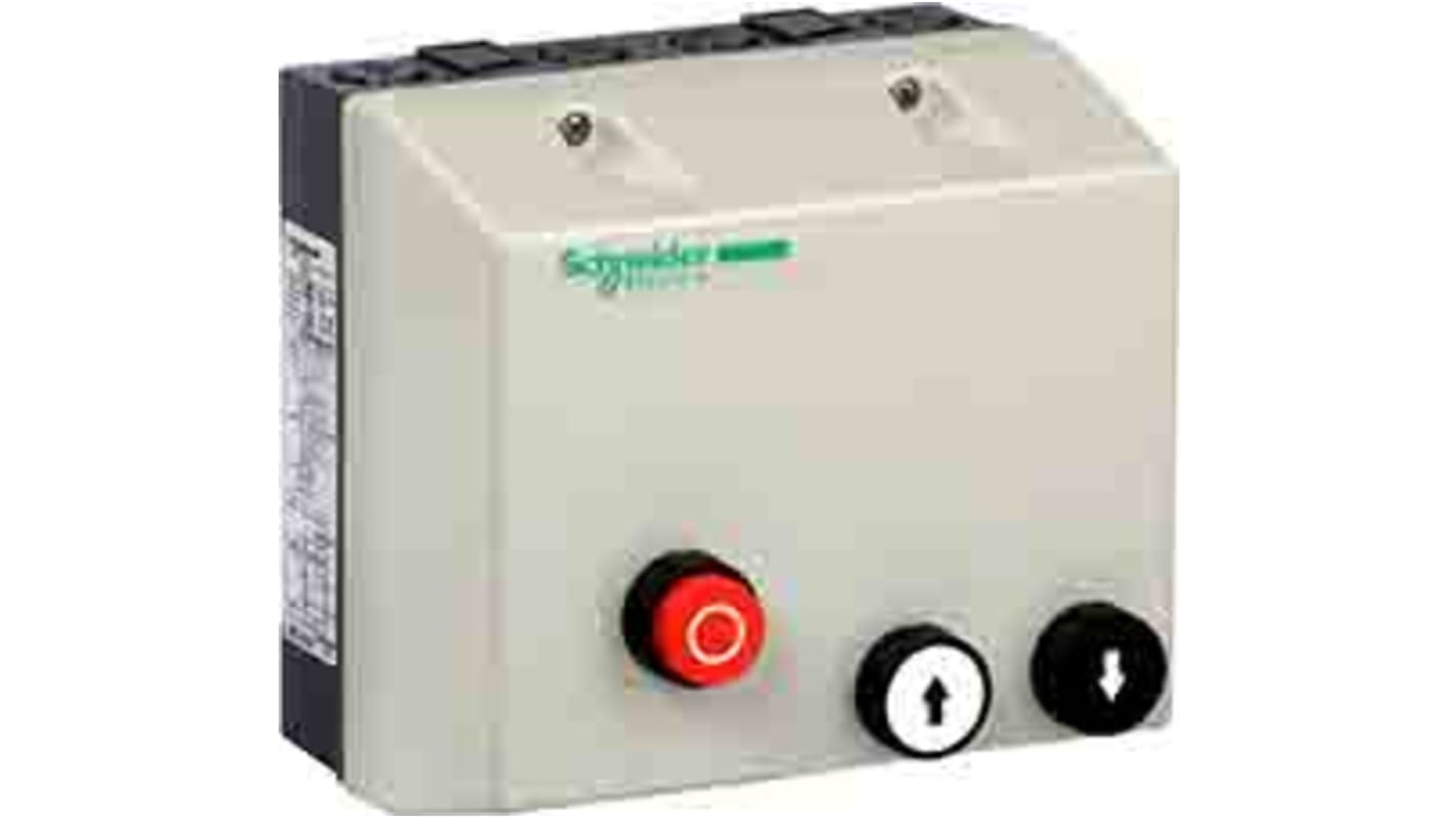 Starter DOL manuale Schneider Electric LE2K065P7 per motori, 3 fasi, 3 kW, 230 V, corrente 6 A, grado di protezione IP65.