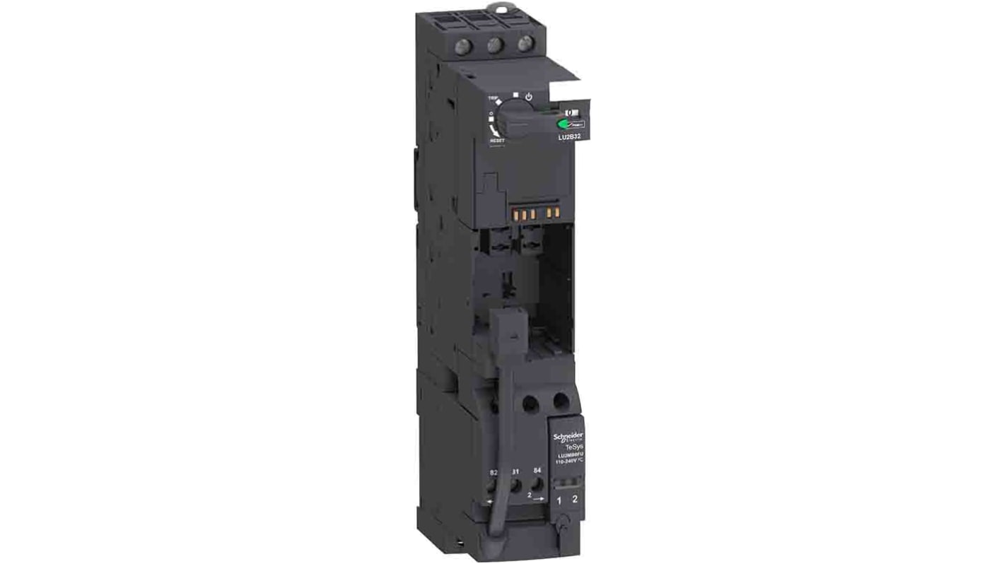 Interruttore automatico Schneider Electric LU2BA0BL, 3 poli, 12 A, 690 V ac, protezione motore, grado IP20, conforme RoHS.