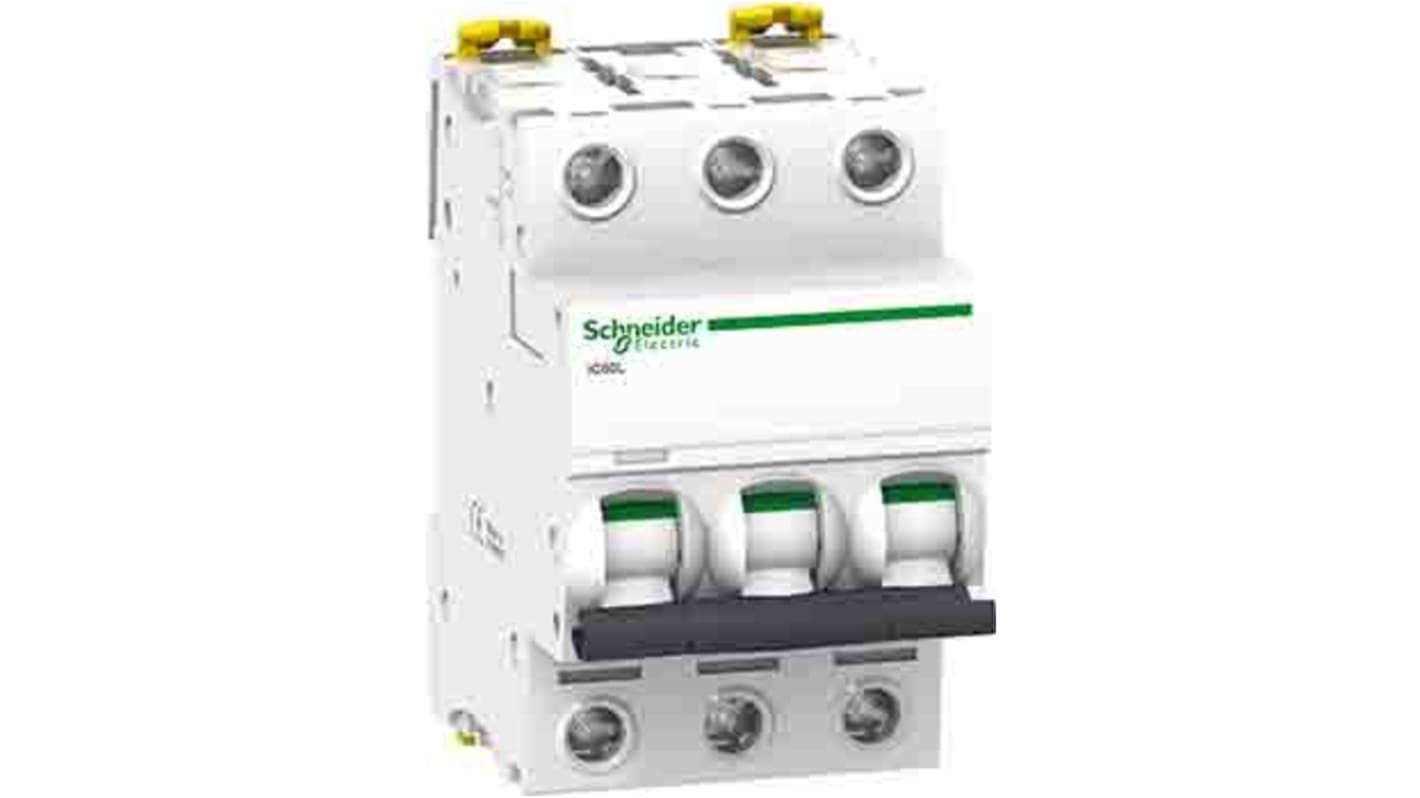 Interruttore magnetotermico Schneider Electric A9F95310, 3P 10A 20 kA, 15 kA, Tipo K per montaggio su guida DIN. Tecnologia magnetotermica integrata.