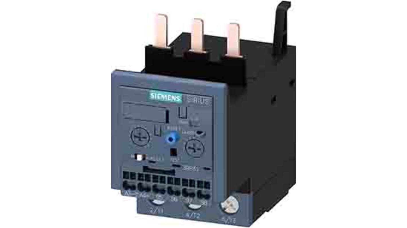 Relè di sovraccarico Siemens 3RB3133-4UD0, 3 poli, carico FLC 12.5 a 50 A, montaggio su contattore, temperatura -25 a 60 °C.