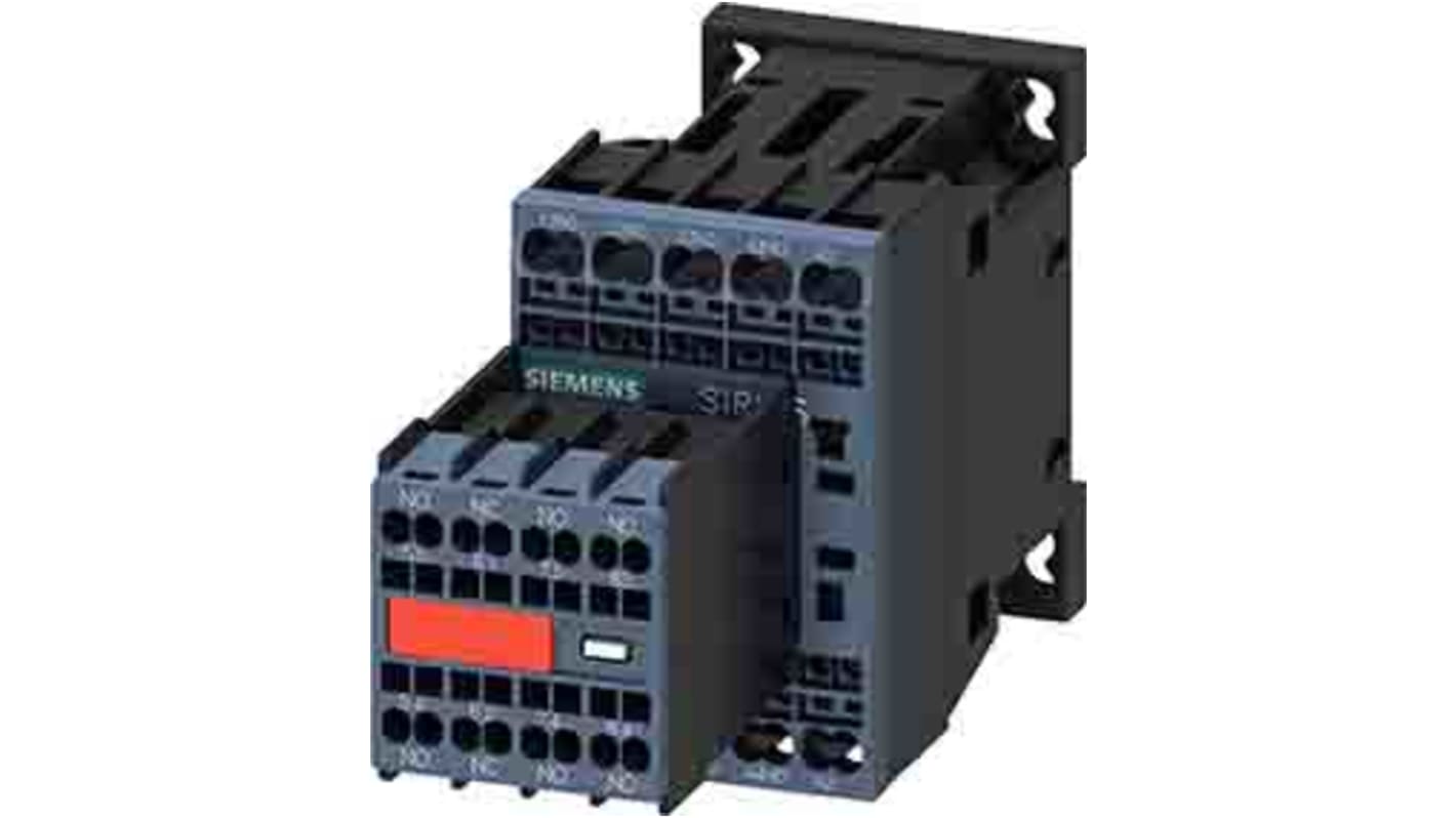 Contattore Siemens 3RH2271-2BB40, 1NC + 7NO, 3 A, 24 V DC, serie SIRIUS, grado di protezione IP20, montaggio a terminale a molla.
