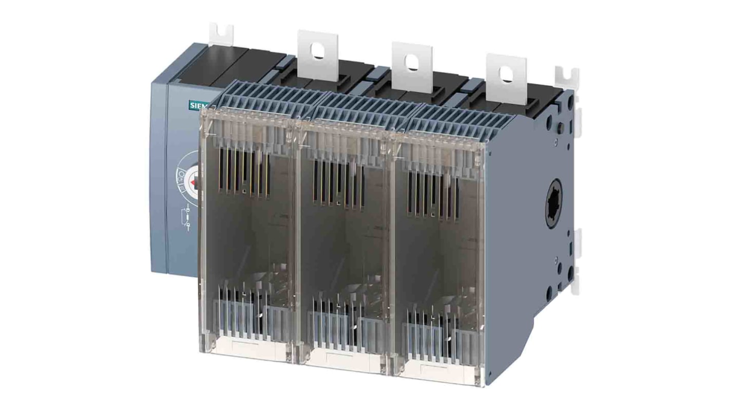 Sezionatore portafusibili Siemens 3KF4340-0LF11, 400A, 3 poli, fusibile NH, montaggio sinistro, IP20.