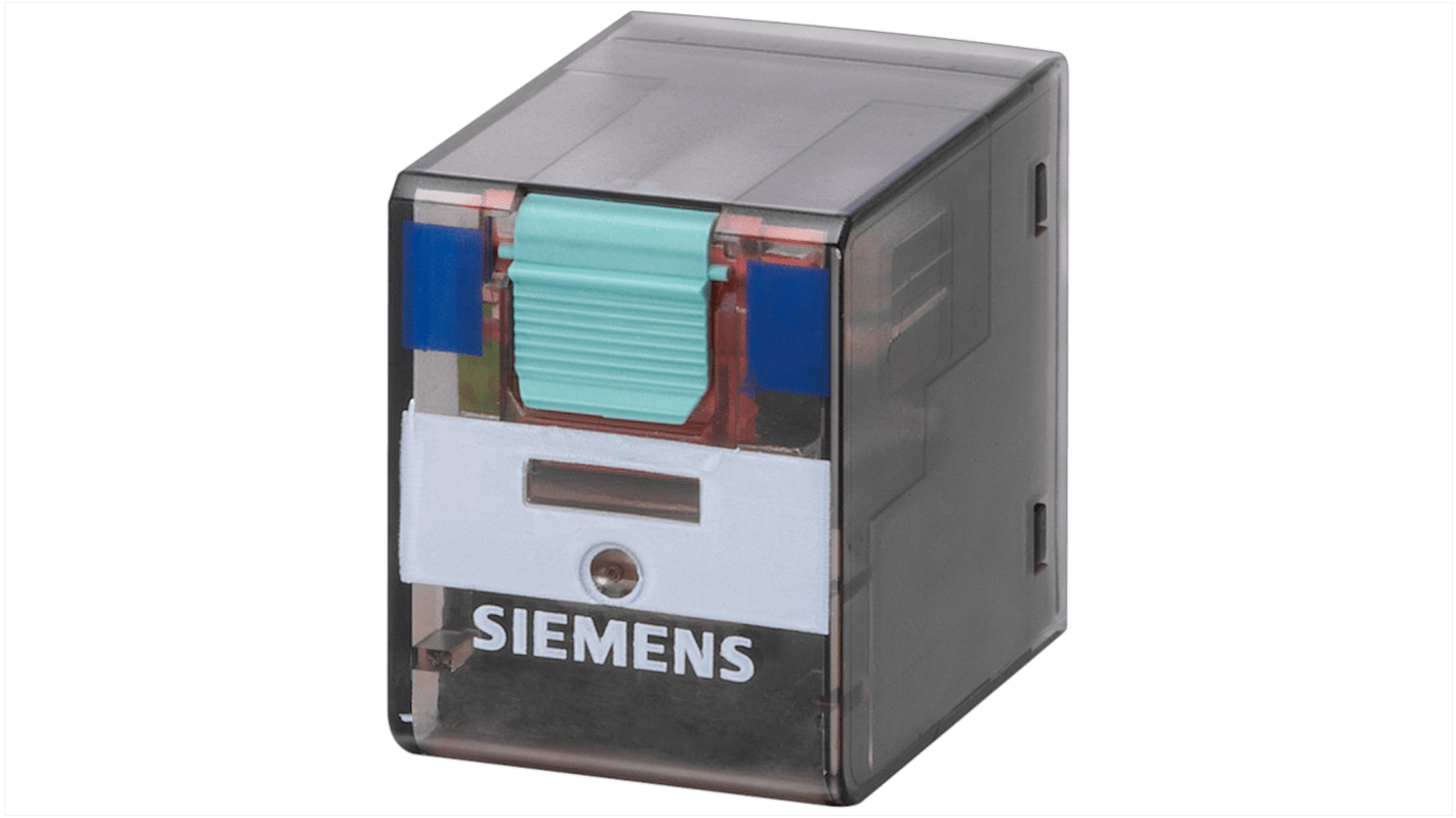 Relè di potenza Siemens LZX, 230V ca, 2 contatti, monostabile, corrente 12A, operatività da -40 a 70 °C.