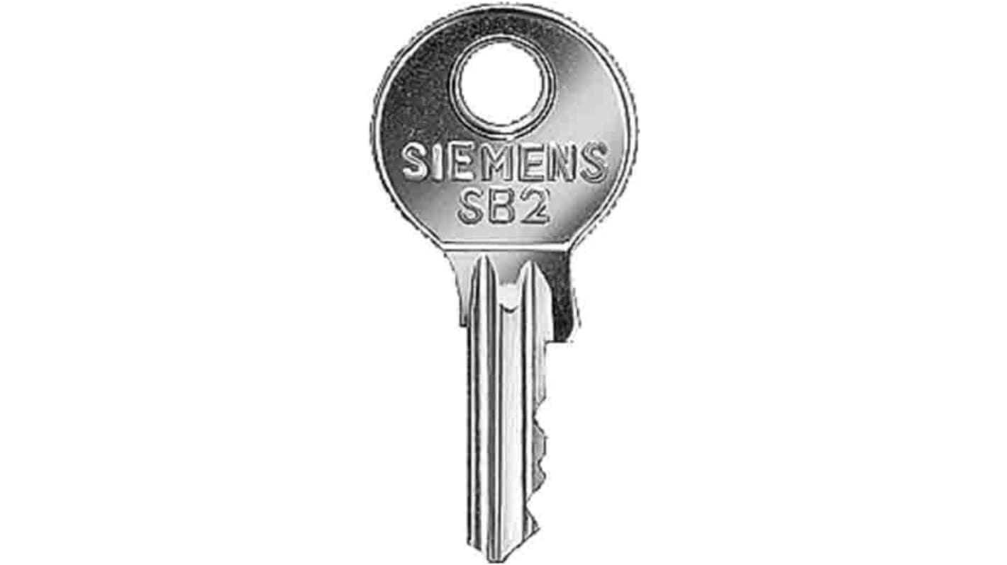 Chiave per interruttore a chiave Siemens 3SB2908-2AJ, compatibile con sistemi di sicurezza e controllo, approvata CSA e UL.
