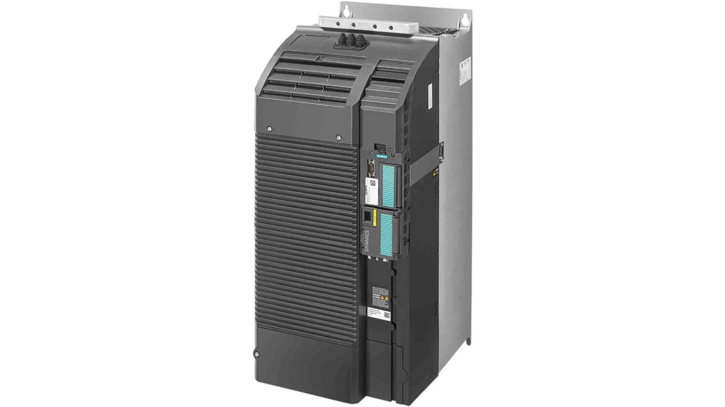 Convertitore Siemens 6SL3210-1KE31-4AF1, potenza 75 kW, 480 V, 206 A, raffreddamento ad aria, IP20, compatibile con motori c.a.