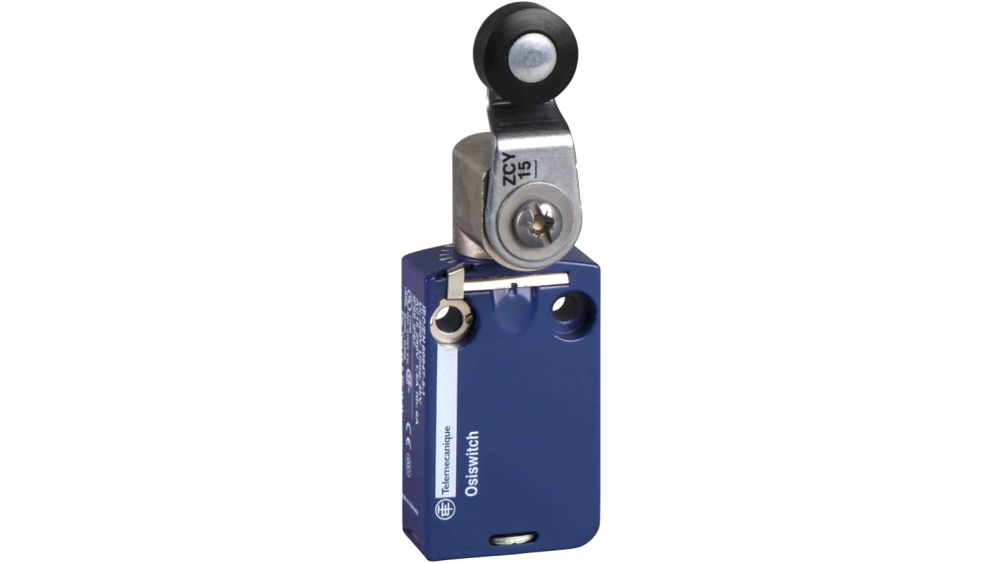Interruttore di fine corsa a rullo Telemecanique Sensors XCMD2115L10, 1NC/1NA, IP66/IP67/IP68, 240V, 1,5A, per ambienti industriali.