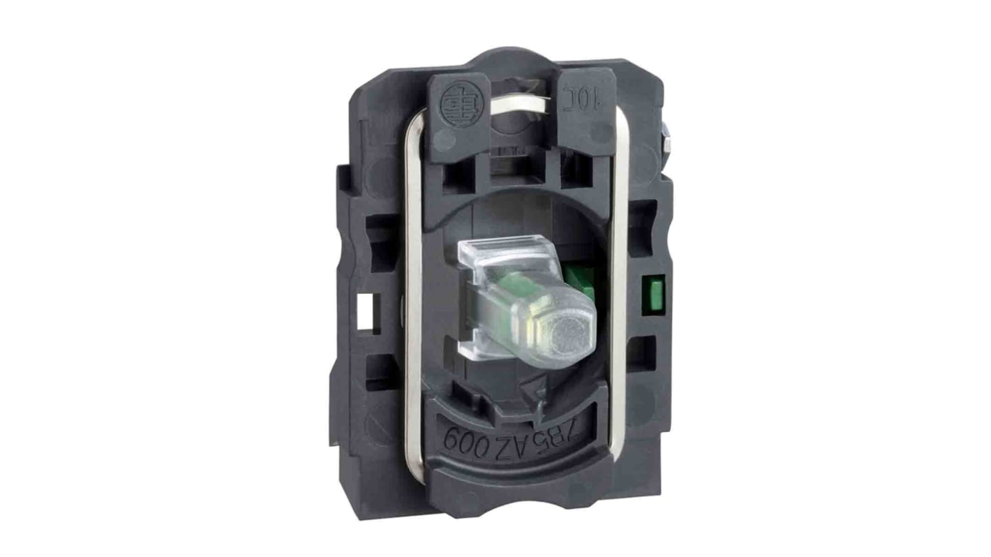 Blocco contatti luminoso LED rosso Schneider Electric, 120V, design compatto, montaggio a vite, serie ZB5.