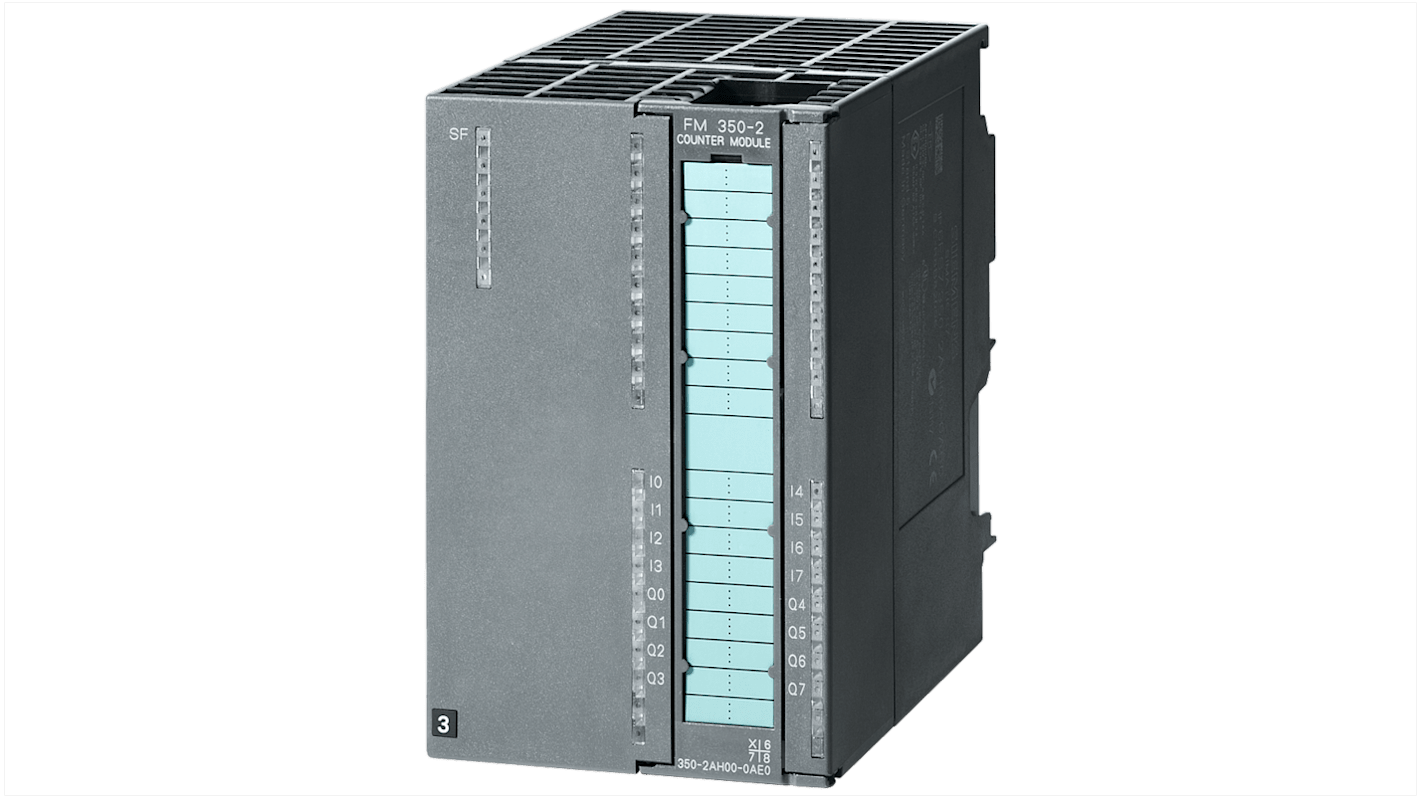 Modulo di comunicazione Siemens 6ES7350-2AH01-0AE0 per SIMATIC S7-300, 8 canali, 20 kHz, per misurazione frequenza e conteggio.