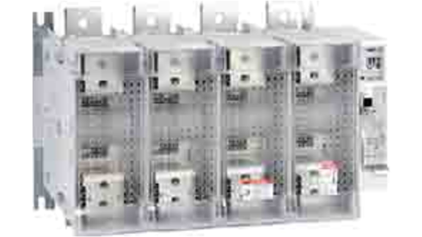 Sezionatore portafusibili Schneider Electric GS2SB4, 4 poli, 630A, montaggio su piastra, maniglia esterna a destra.