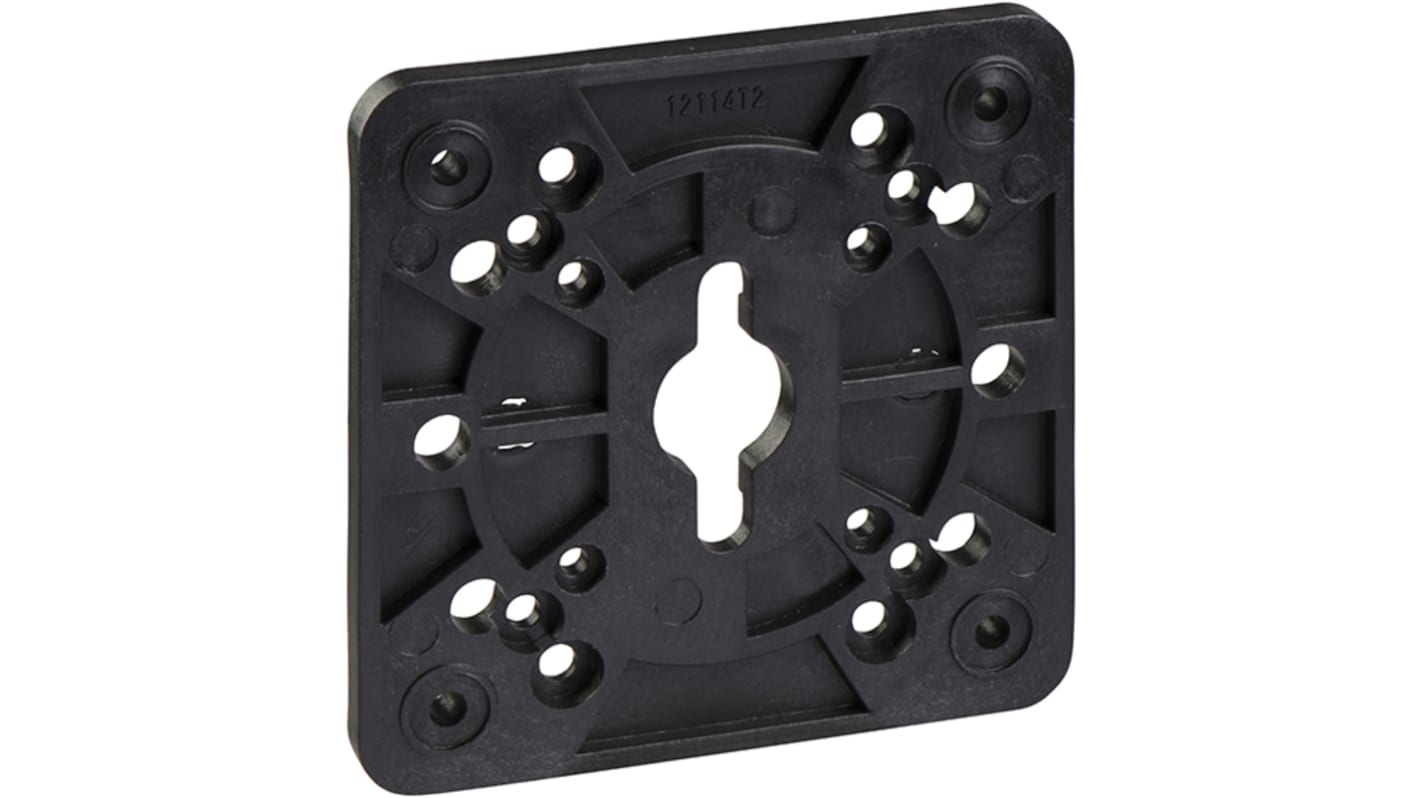 Adattatore Schneider Electric KZ106 per fissaggio porta maniglia 90x90 mm - Set di 5. Prodotto Green Premium senza mercurio.