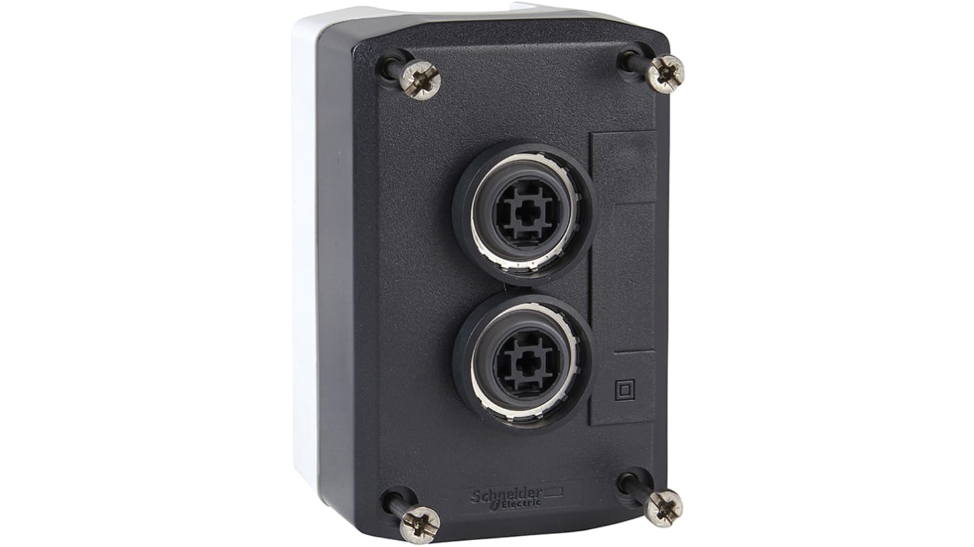 Pulsante di controllo Schneider Electric XALD223, stazione grigio scuro, 22 mm, contatti 1 NC e 1 NA, IP66.