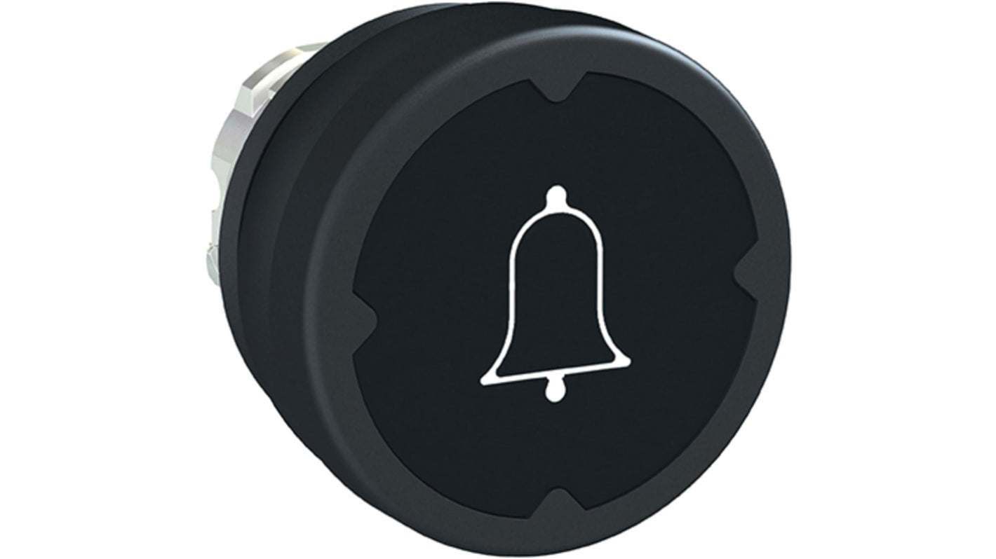Pulsante instabile rotondo Schneider Electric XB4, diametro foro 22 mm, colore nero, grado di protezione IP66.