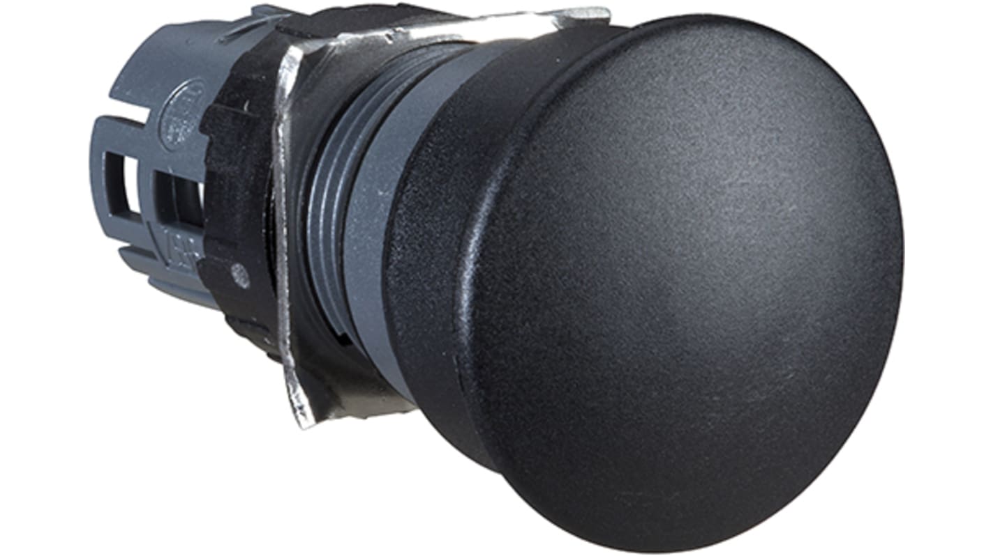 Pulsante instabile Schneider Electric XB5, forma a fungo, diametro 16 mm, colore nero, grado di protezione IP65.