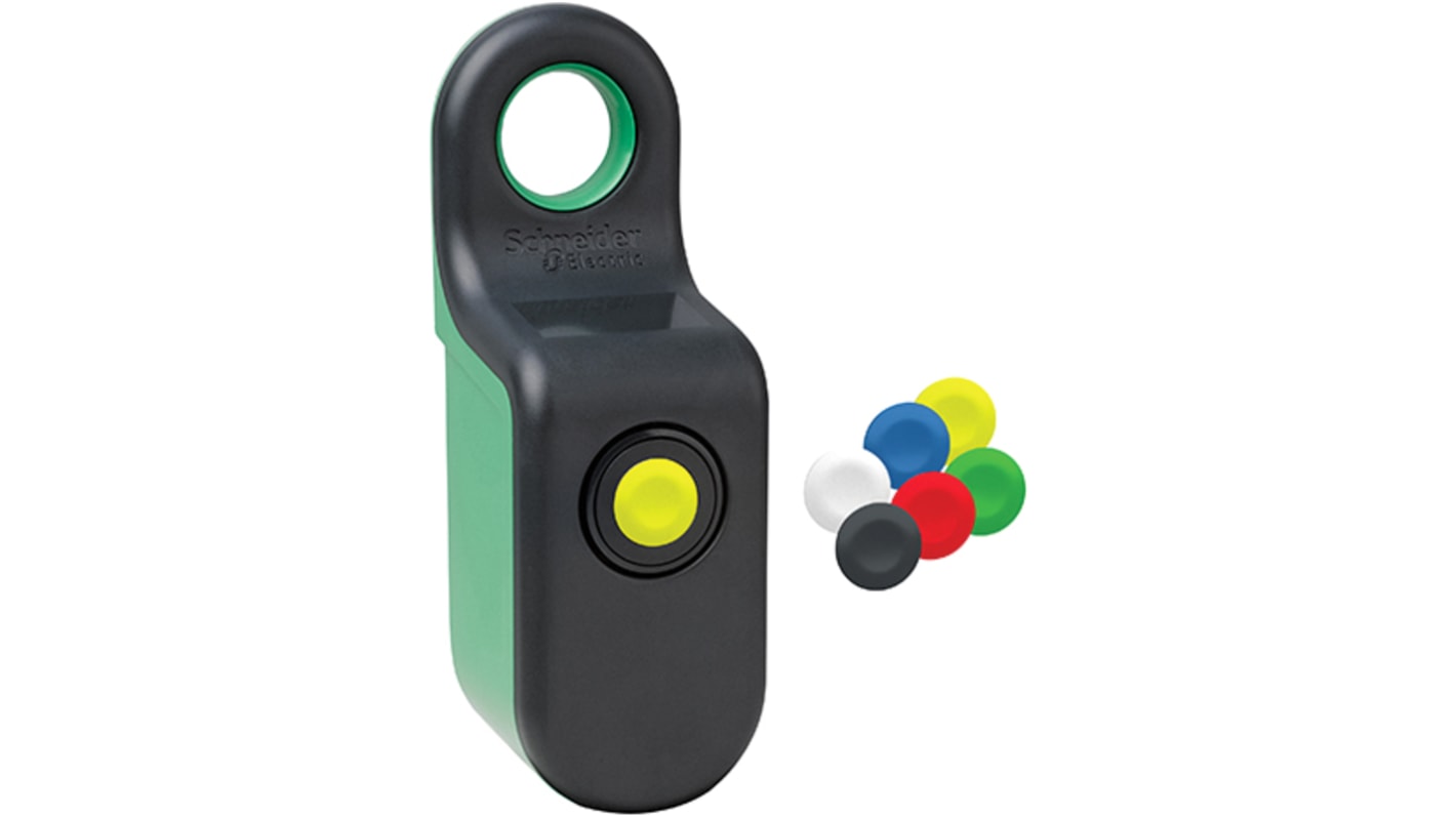 Pulsante di controllo Schneider Electric ZBRM21A0, rotondo, IP65, senza fili, protocollo ZigBee, diametro foro 22 mm.