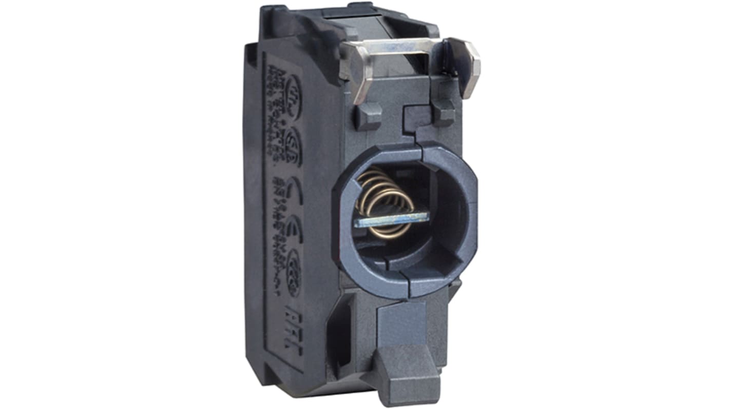 Blocco contatti luminoso LED bianco Schneider Electric ZBVM14, Ø22 mm, tensione 230-240V, privo di mercurio, IP20.