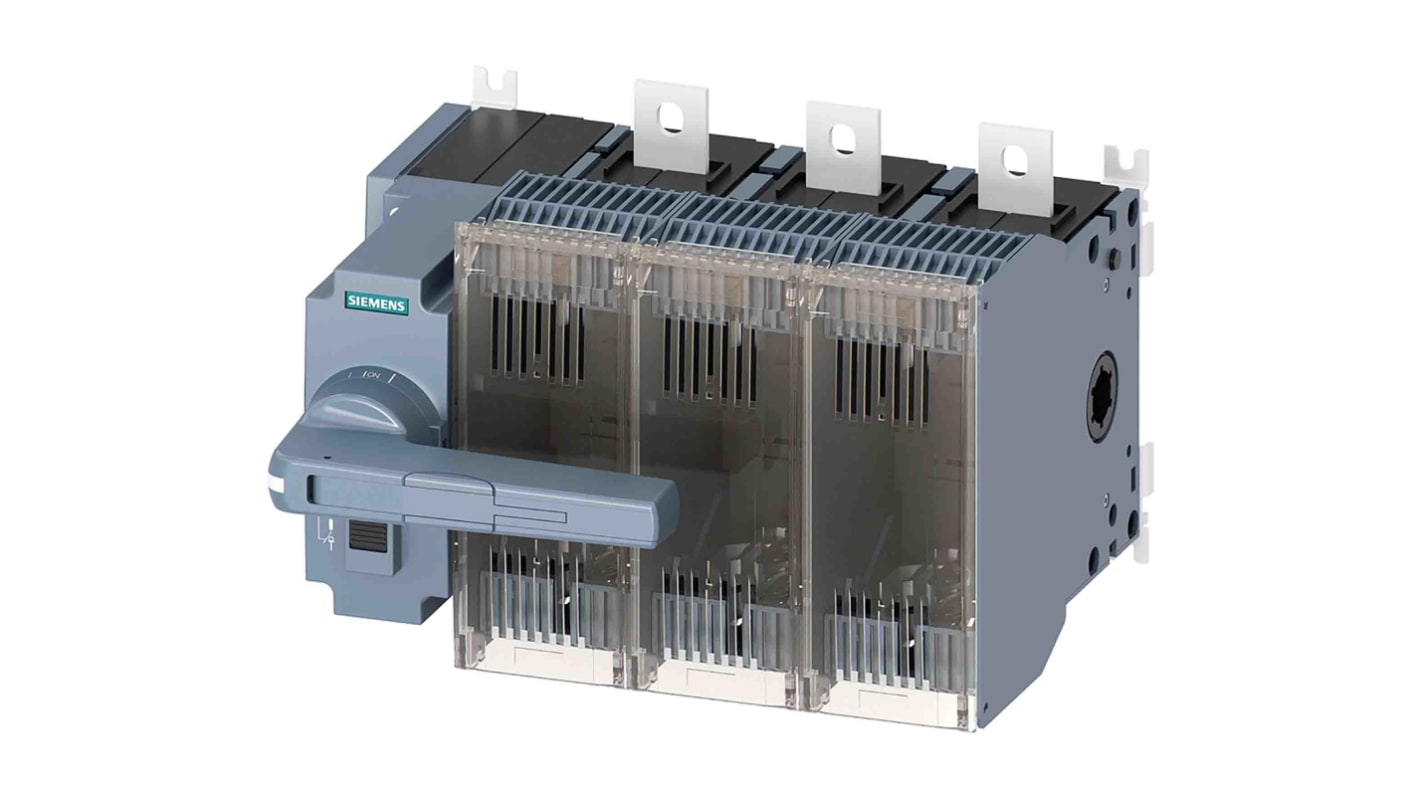 Sezionatore interruttore Siemens SENTRON 3KD, 400A, tre poli, montaggio a pavimento, fusibile Misura 4.