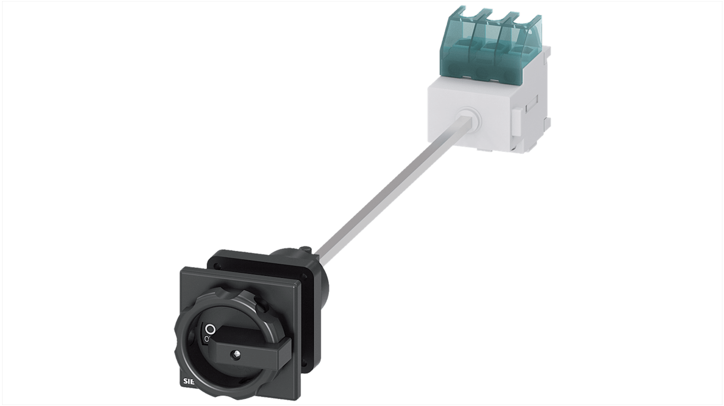 Sezionatore interruttore Siemens SENTRON 3LD, 25A, tre poli, montaggio fisso su guide standard 35 mm.