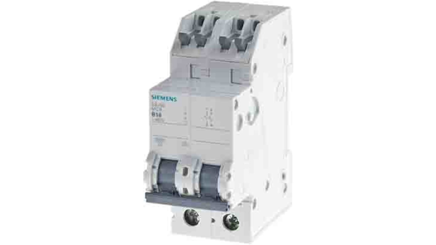 Interruttore magnetotermico Siemens 5SJ4113-6HG40, Tipo B, 1P 13A, 14 kA, montaggio su guida DIN, dimensioni 18x90x70 mm.