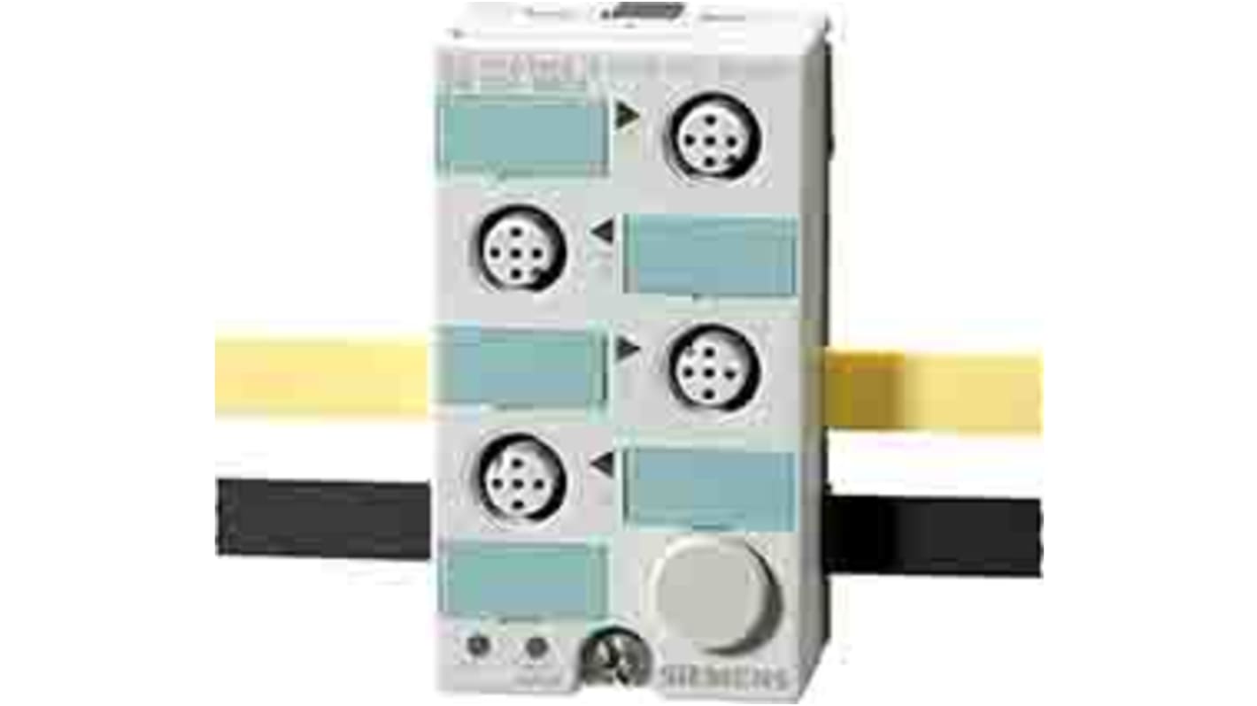 Modulo di interfaccia AS-Interface Siemens 3RK1901-1NR04, IP67, 4 uscite M12, piastra di montaggio inclusa.