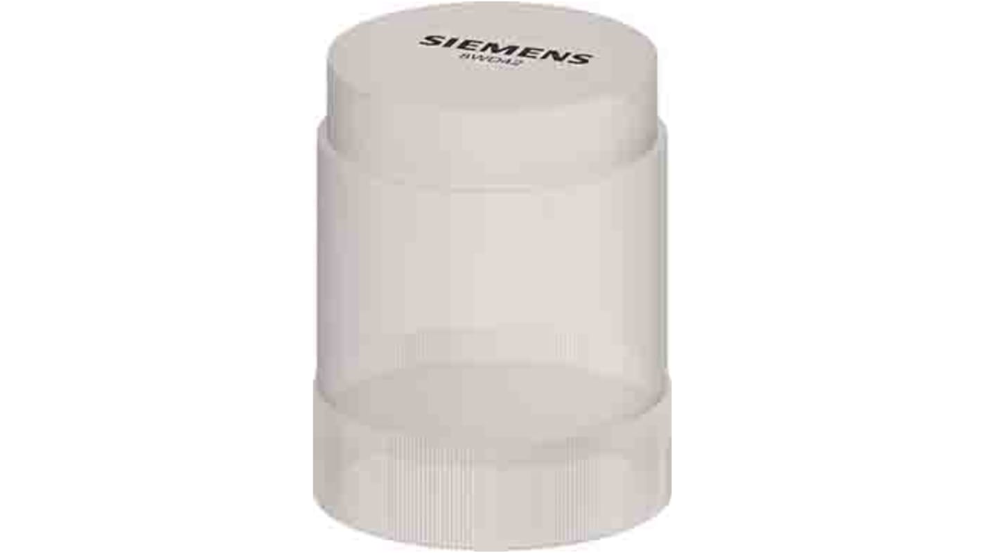 Elemento luce fissa trasparente Siemens 8WD4220-5AE, LED integrato, diametro 50 mm, tensione 24 V AC/DC, resistente agli urti.