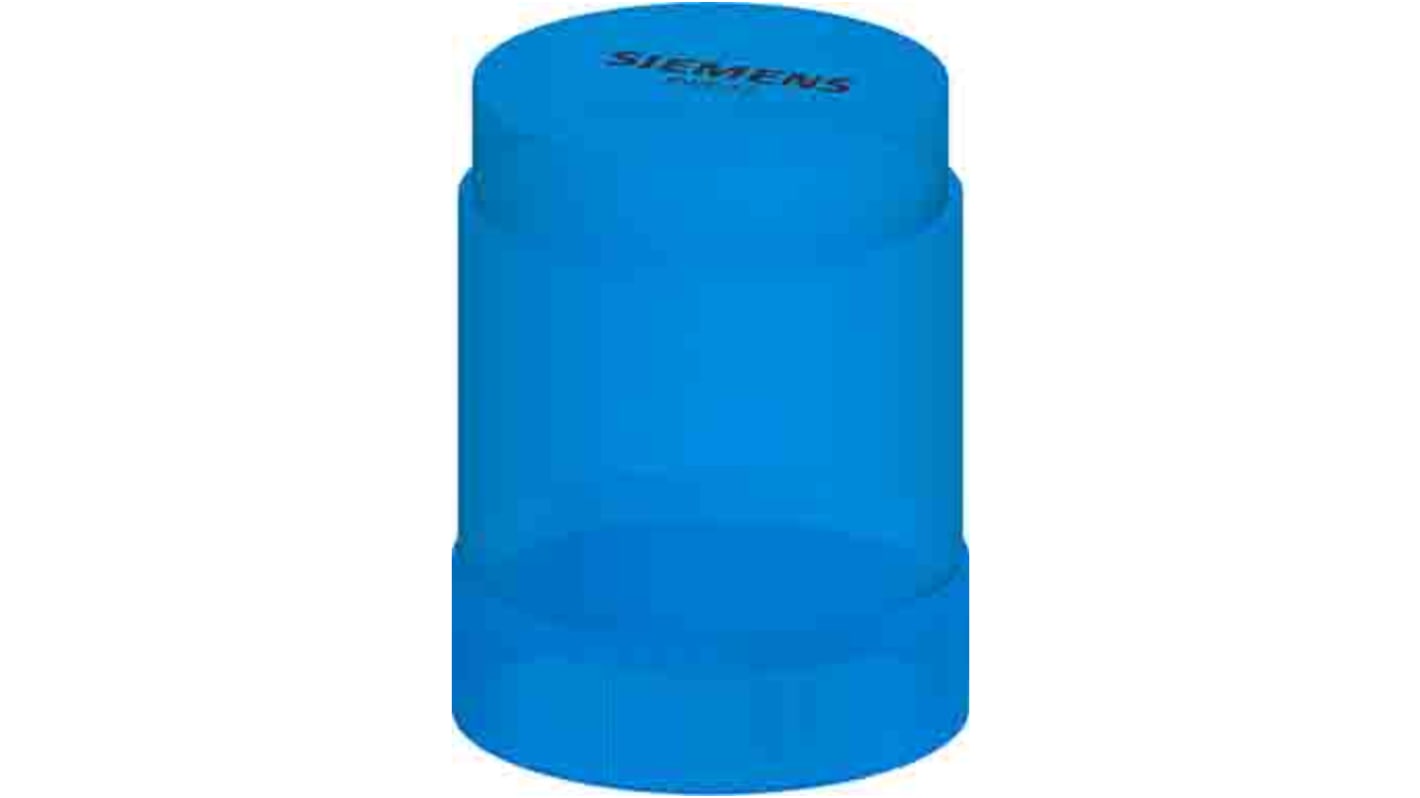 Siemens 8WD4220-5AF, segnalatore luminoso blu LED, diametro 50 mm, tensione 24 V AC/DC, montaggio a baionetta, resistente a urti e vibrazioni.