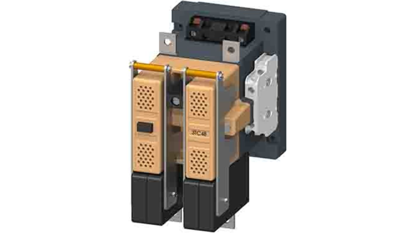 Contattore Siemens 3TC4817-0BP0, 2 poli, 2NO + 2NC, 7.5 A, 38 kW, bobina 300 V, design compatto e affidabile.