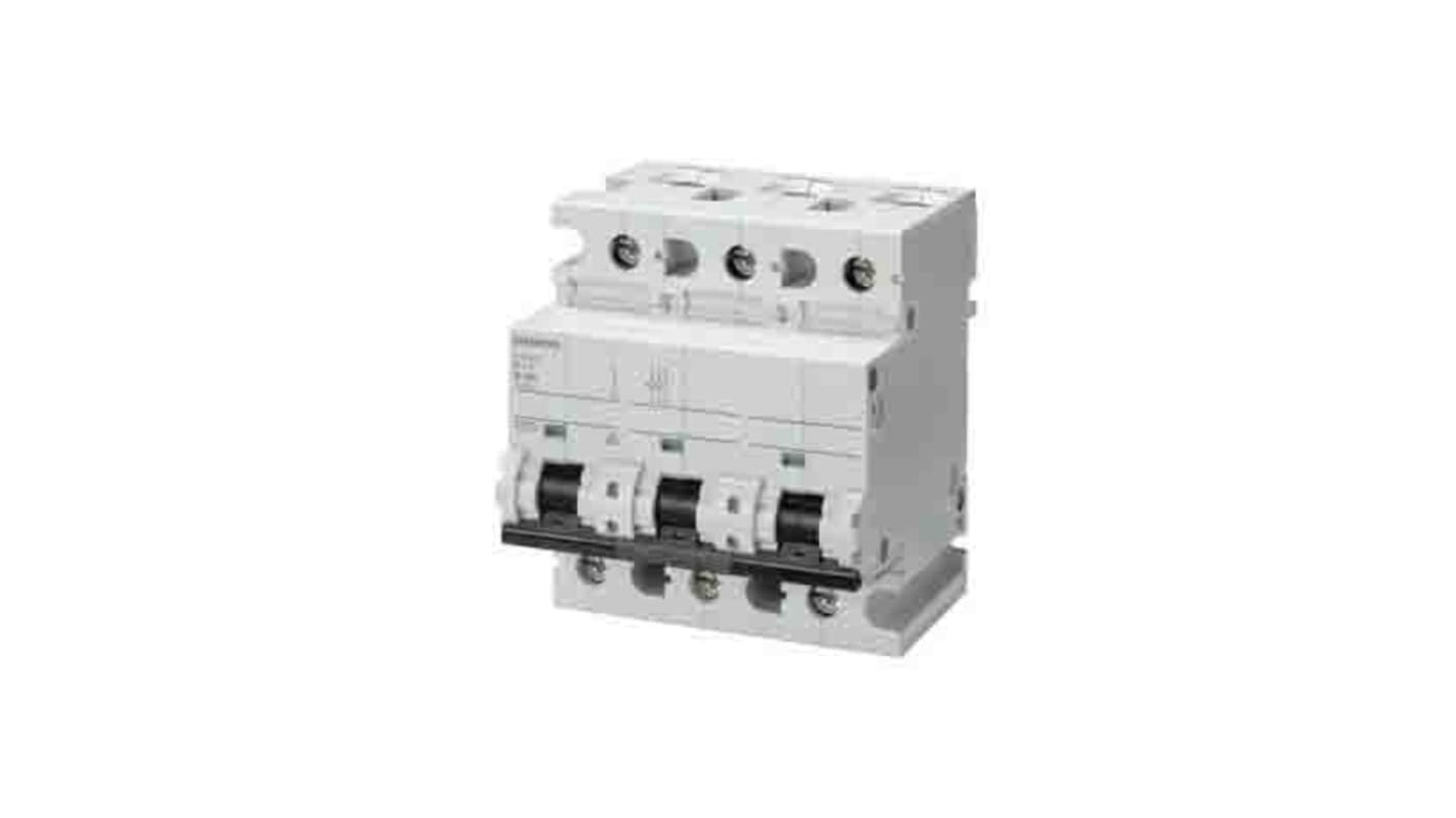 Interruttore magnetotermico Siemens 5SP4392-7, 3P 125A, Tipo C, 440V, 10 kA. Ideale per applicazioni severe, montaggio rapido di accessori.