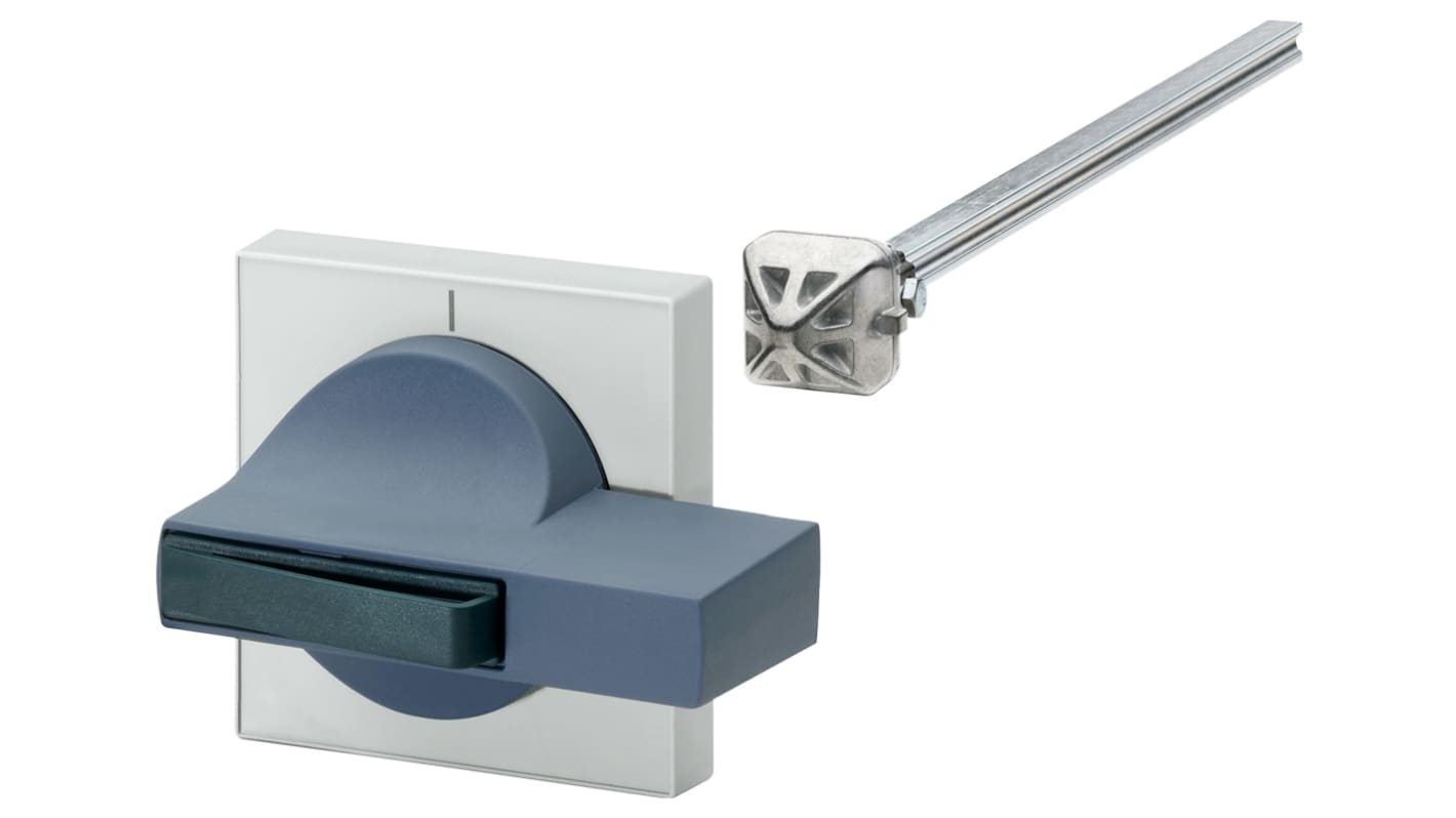 Manopola rotante Siemens 8UC7212-1BB20, bloccabile, colore blu, per sezionatori con alberi 8 x 8 mm, compatibile con montaggio indiretto.