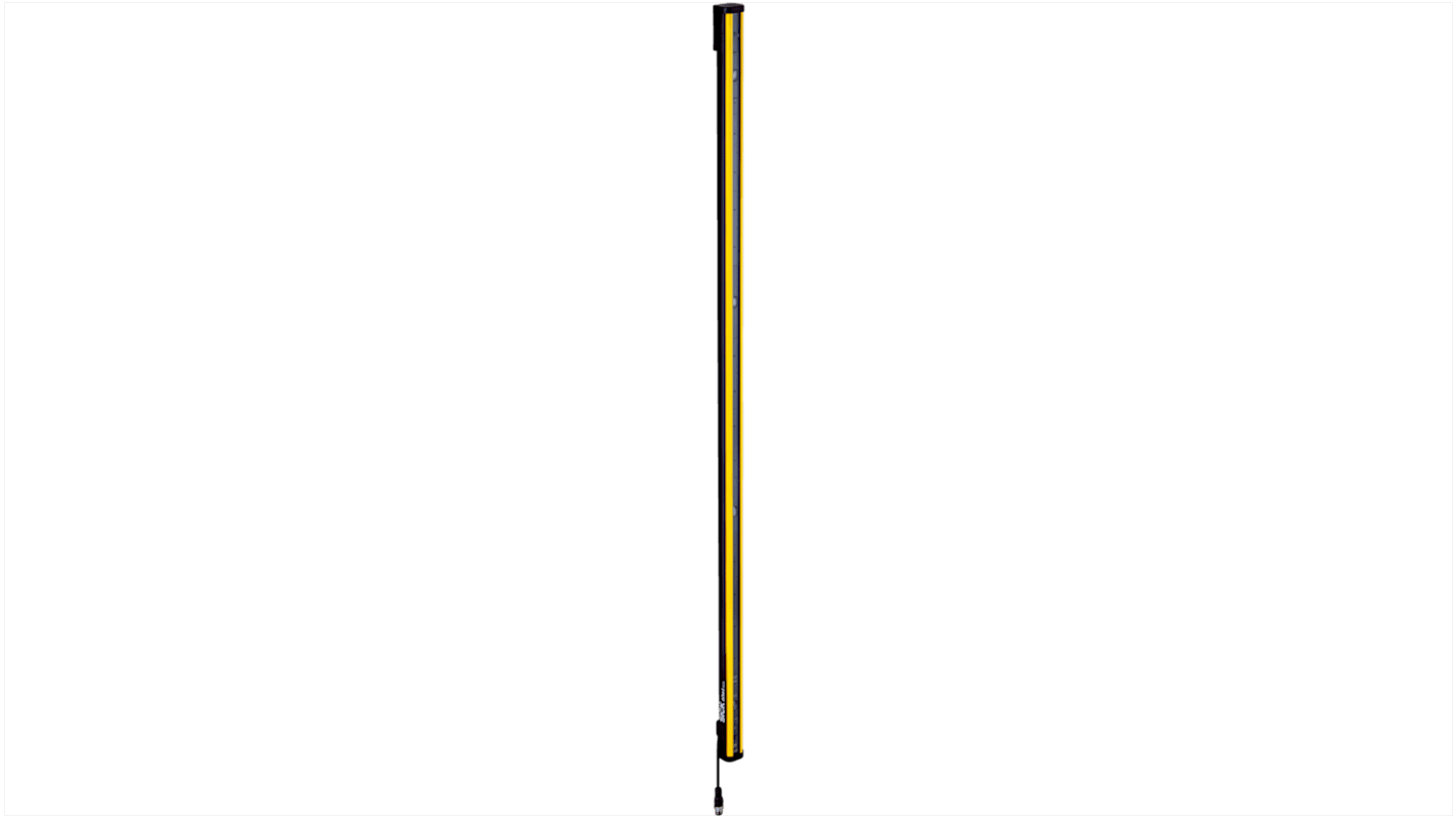 Barriera fotoelettrica Sick M4C-SA0430HA10, 4 fasci, rilevamento fino a 90m, IP69K, dimensioni 31 x 34 mm, connettore M12.