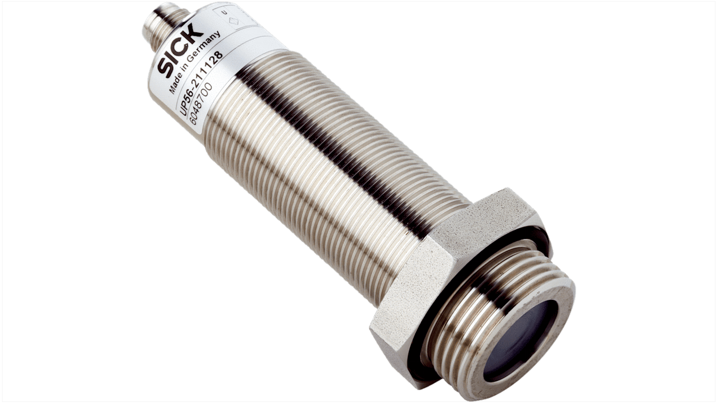 Sensore di livello a ultrasuoni Sick UP56-213128, montaggio verticale G1, misurazione fino a 3,4 m, IP67.