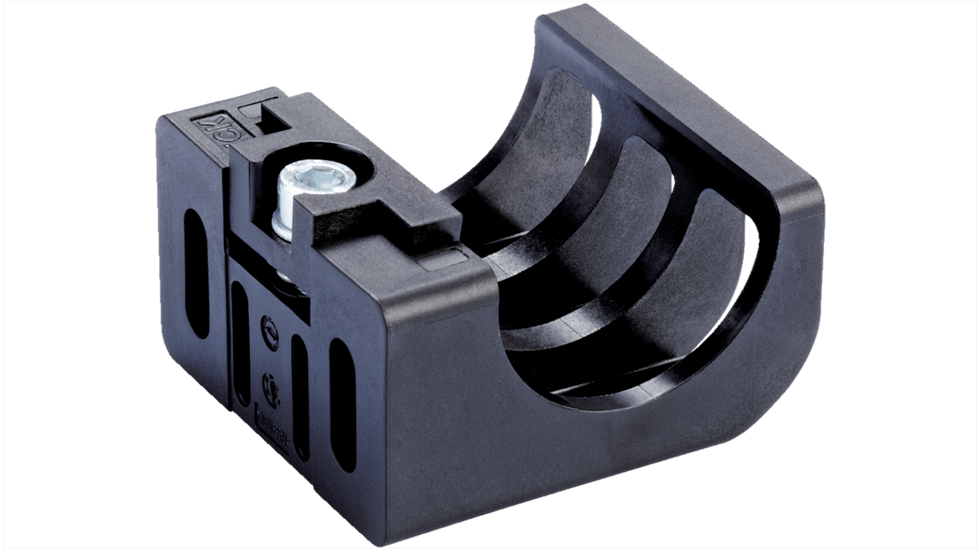 Staffa Sick BEF-1SHABPKU2 per DATEC/DeTem, plastica, allineamento 15 gradi, include vite M5, confezione da 2 pezzi.