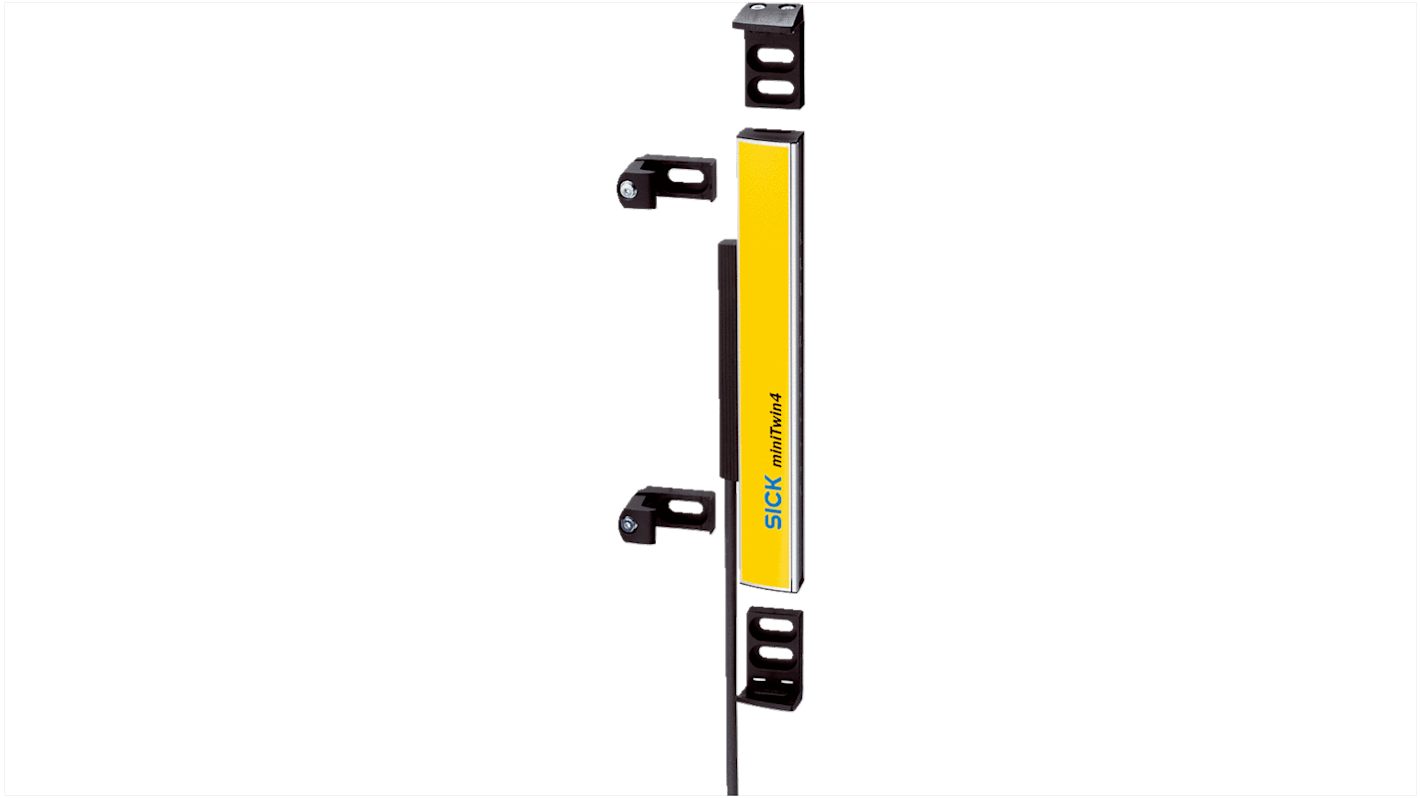 Barriera fotoelettrica Sick C4MT-11414ABB03FE0 miniTwin4, risoluzione 14mm, altezza protezione 1140mm, rilevamento fino a 5m.