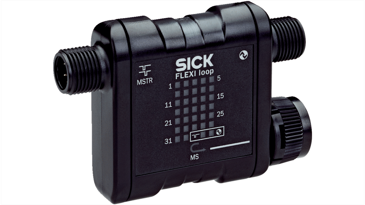 Modulo collegamento Sick FLA-MSTR00002 per Flexi Classic a io-link, dimensioni 68,15 x 48 x 18 mm, alimentazione 24 V c.c.