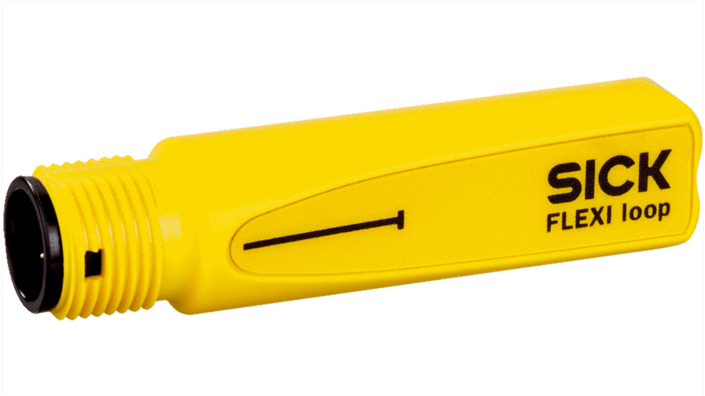 Modulo terminazione Sick FLT-TERM00001 per connessione serie Flexi Loop, dimensioni 68,15 x 48 x 18 mm, alimentazione sensori inclusa.