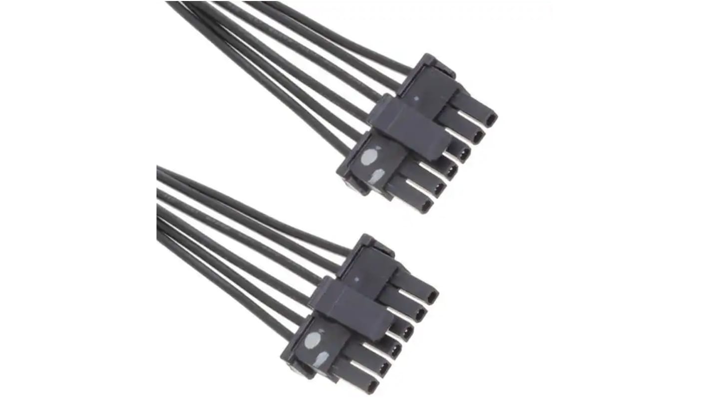 Cavo Molex Micro-Fit TPA, 150 mm, connettori maschio a 6 contatti, design compatto, guaina nera, terminazione a crimpare.