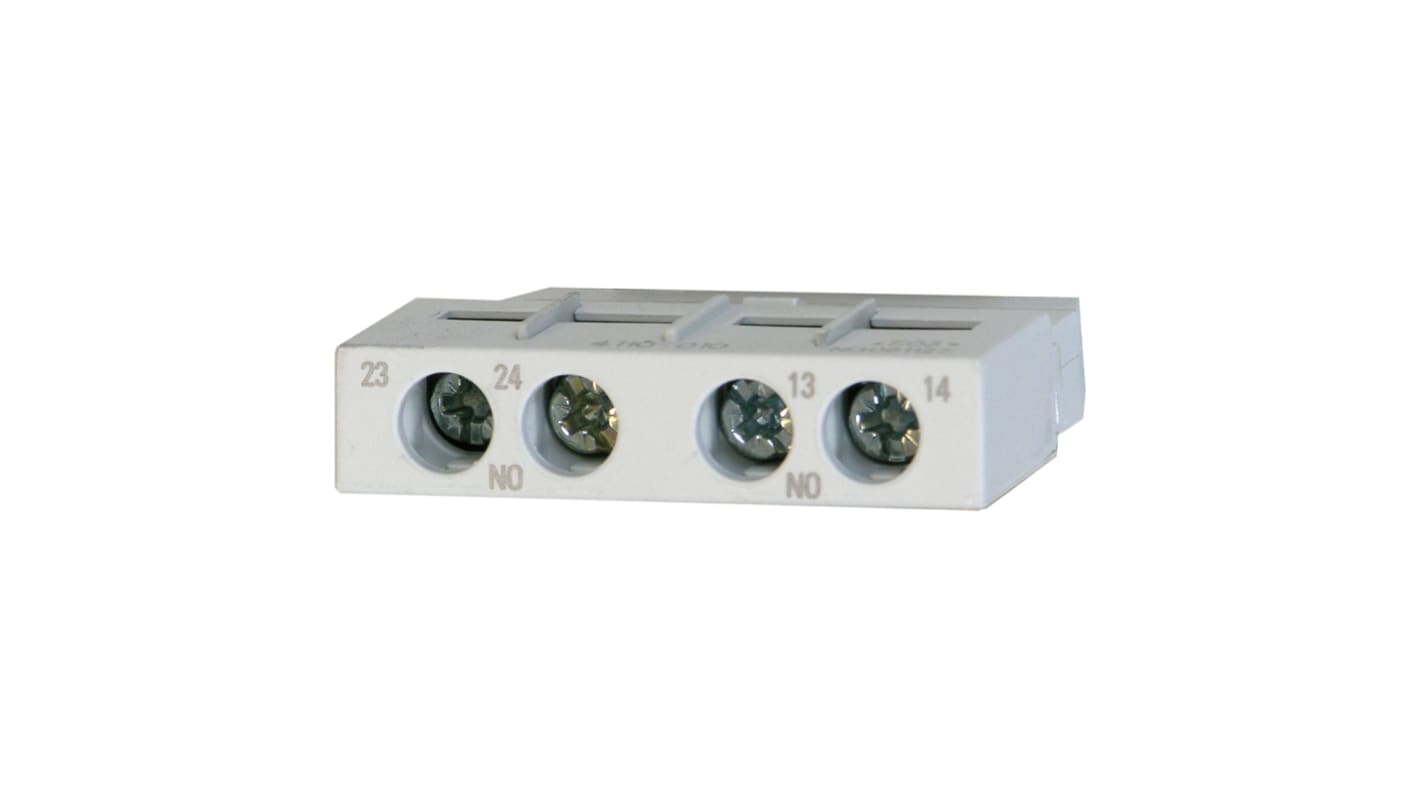 Blocco di contatti ausiliari Omron J77MN-20F, 2 contatti 2 NA, montaggio anteriore, grado di protezione IP20, 24 V c.a.