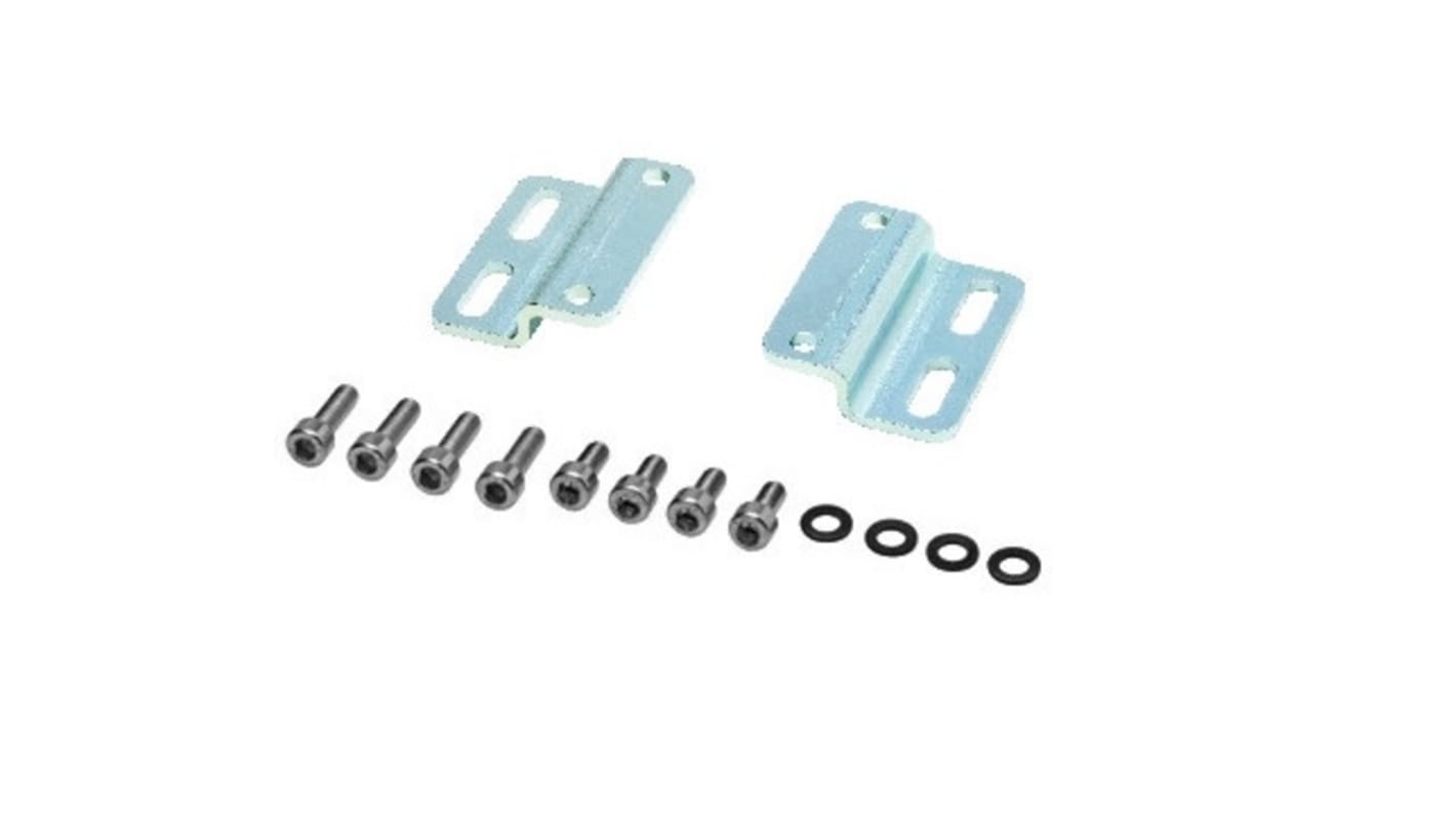 Barriera fotoelettrica Omron OS32C-BKT3, con staffe di montaggio incluse, operativa da -10 a 50 gradi Celsius.