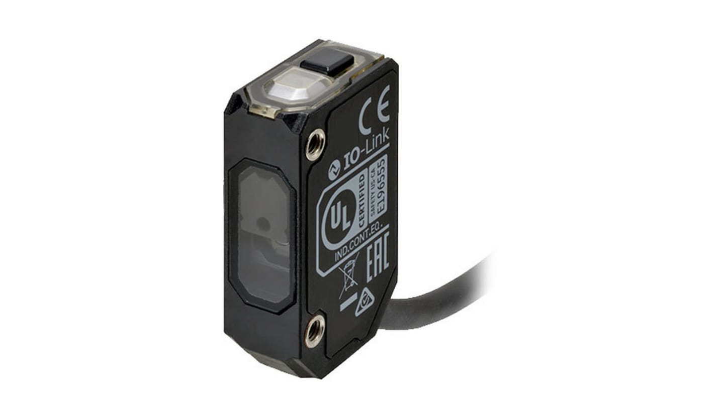 Omron E3AS-F1000IPT 2M, sensore fotoelettrico rettangolare con rilevamento da 50 a 1000 mm e uscita PNP, cavo di 2 m.
