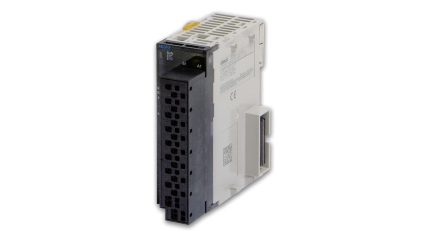 Unità di ingresso analogica universale Omron CJ1W-AD04U(SL) per PLC, 4 punti, collegamento M3, precisione elevata.