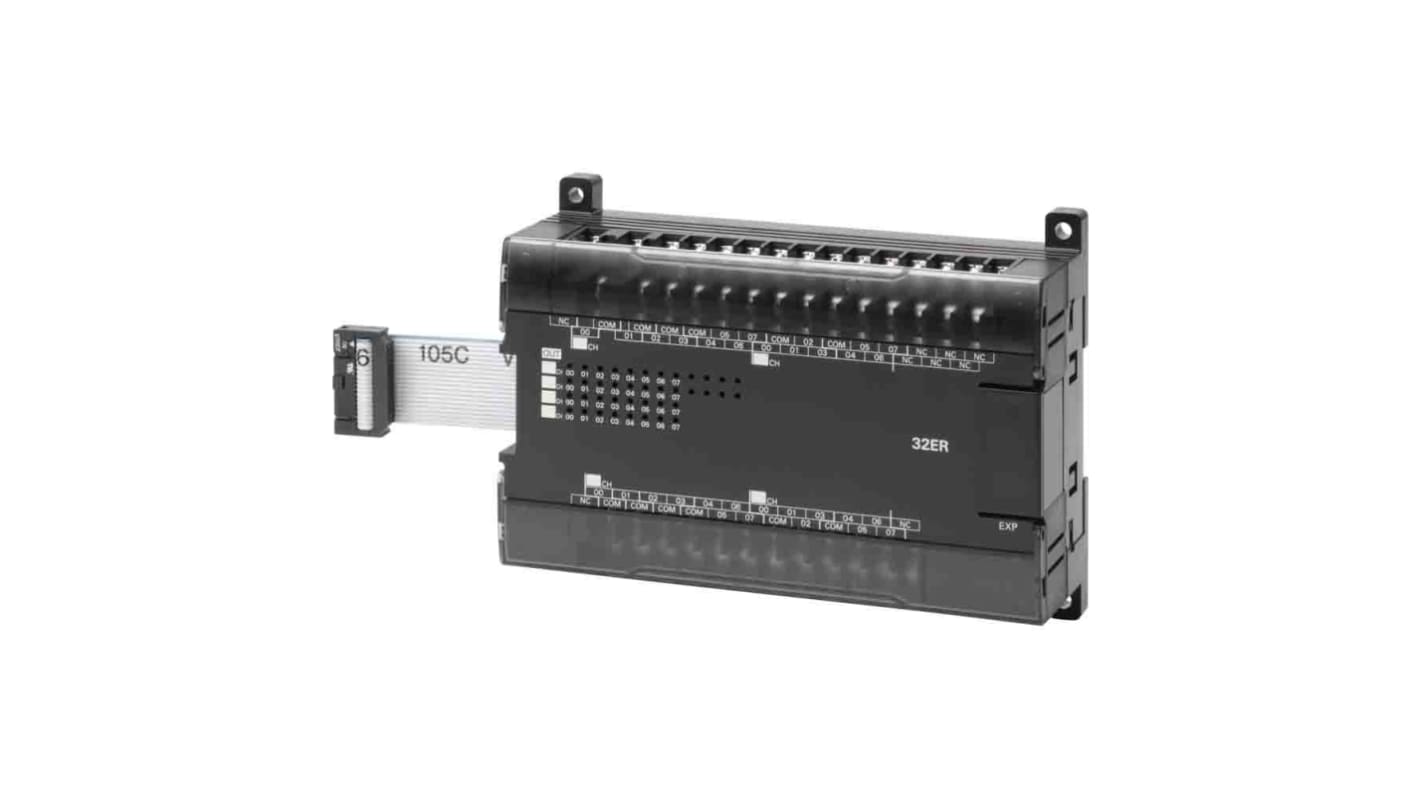 Modulo I/O Omron CP1W-32ER per PLC, 4 ingressi da -10 V a +32 V, 32 uscite digitali relè normalmente aperto.