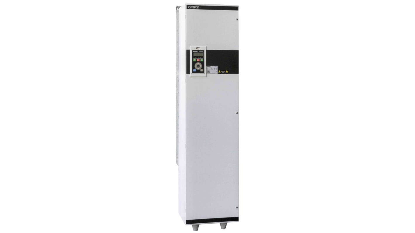 Inverter Omron SX-A4160-E3FA4, 160 kW, 400 V, 3 fasi, controllo carico, comunicazione EtherCAT e Modbus.