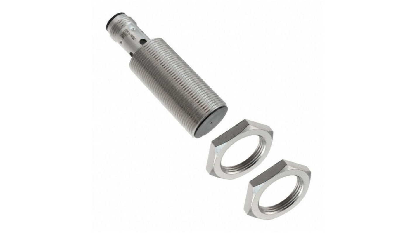 Sensore di prossimità induttivo cilindrico Omron E2B-M18KS05-M1-B2, corpo in ottone-nichel, rilevamento 5 mm, connettore M12.