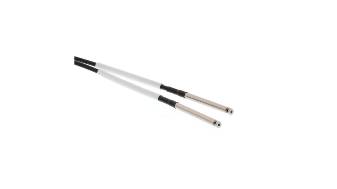 Sensore a fibre ottiche Omron E32-T14LR 2M, grado di protezione IP67, rilevamento a 3 mm, cavo di 2 m incluso.