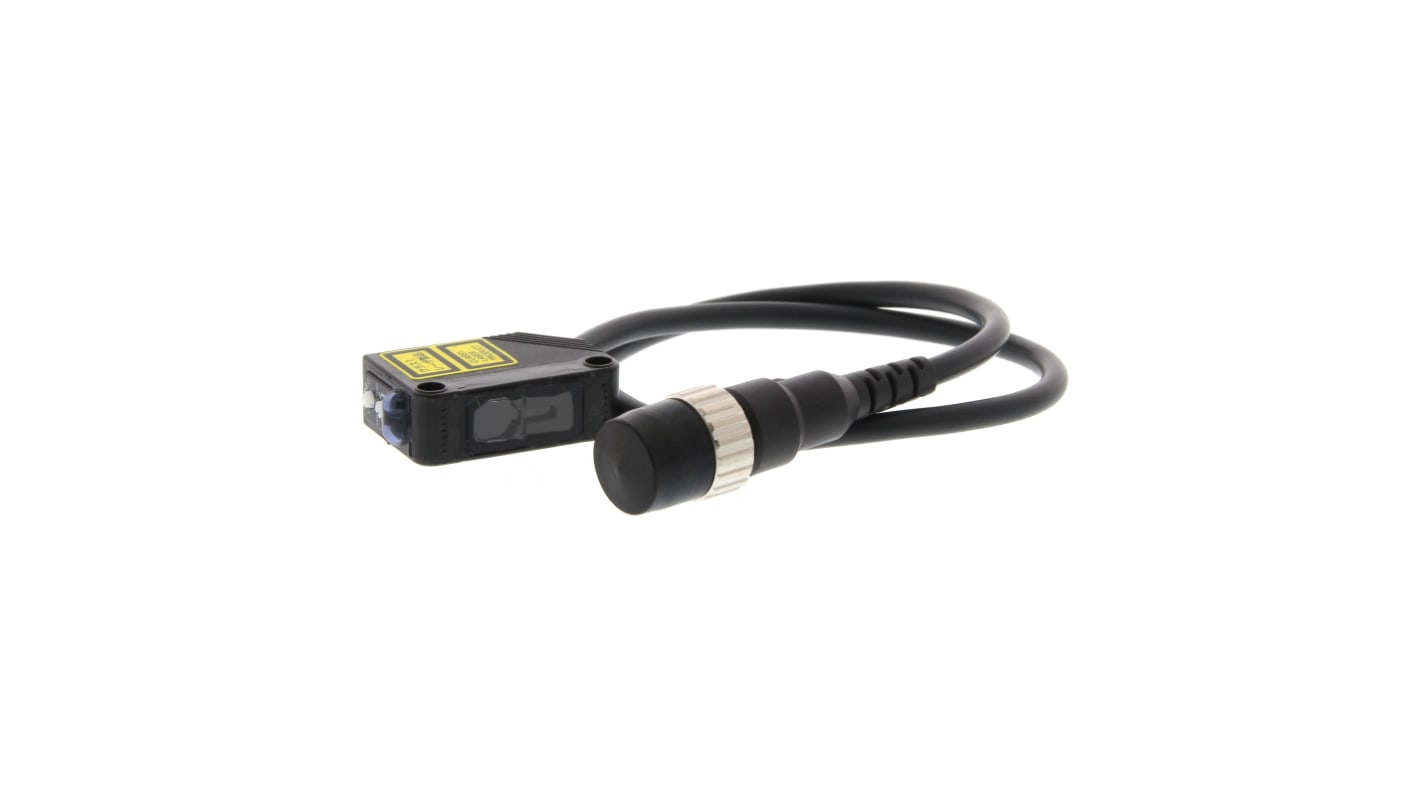 Sensore fotoelettrico Omron E3Z-LR81-M1J 0.3M a retroriflessione, rilevamento fino a 15 m, uscita NPN, connessione M12.